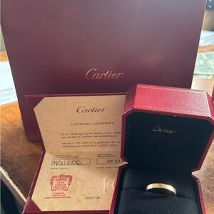 Cartier Yellow Gold Band with Certificate
